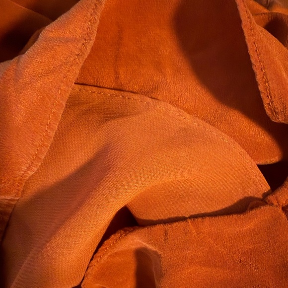 Aritzia Babaton Womens Corbett Rust Silk Romper XS - Picture 8 of 10